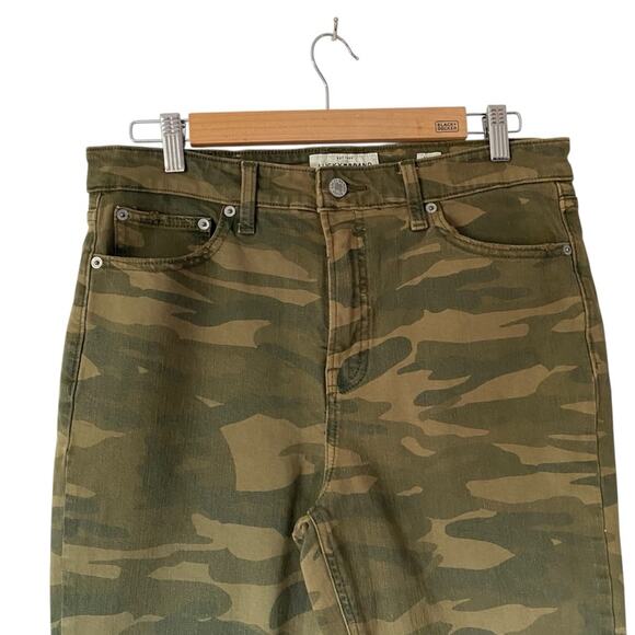 Lucky Brand Bridgette High Rise Camo Olive Green Skinny Crop Jeans size 10/30 - Picture 5 of 11